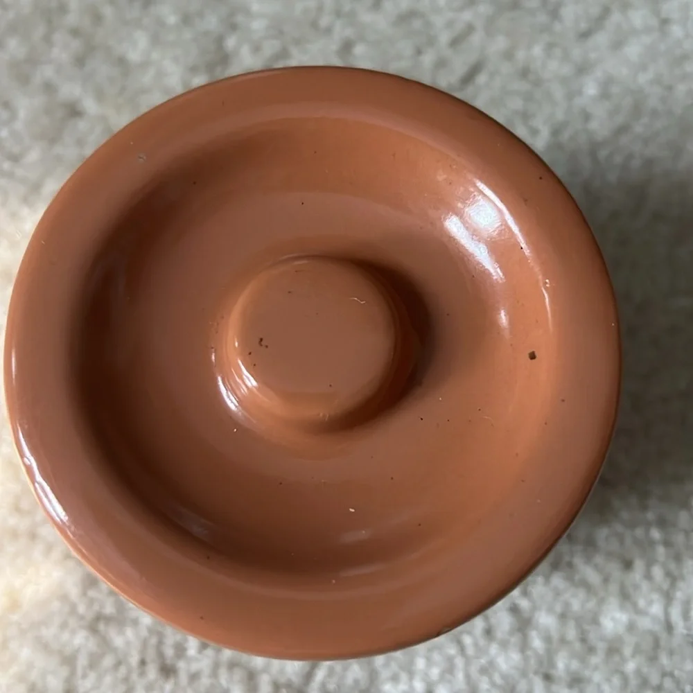 Terracotta Color Ceramic Butter crock salt cellar